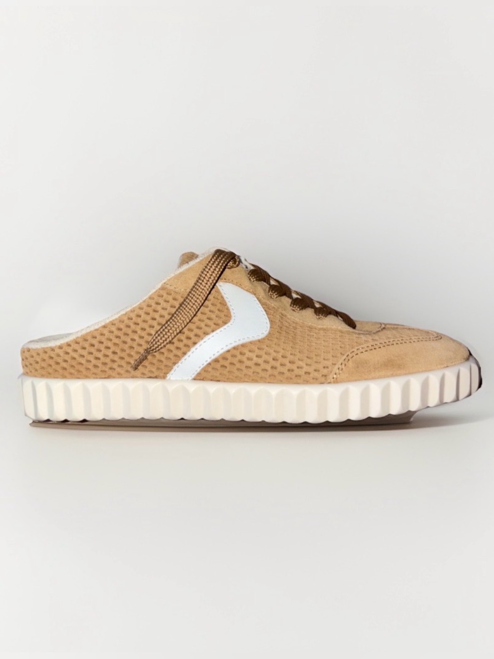 NWT VOILE BLANCHE Ines Sneaker Mule in Caramel